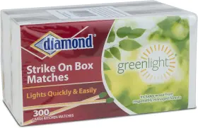 4878902231 Diamond Greenlight Strike On Box Matches 300 Count Pack Of 2