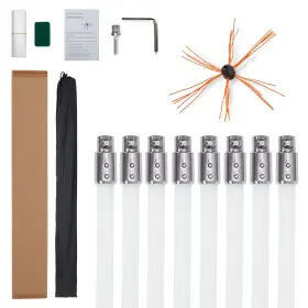 Domenow 196336884732 27 Feet Chimney Sweep Kit Brush Cleaner Cleaning K