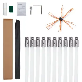 Domenow 196336884756 34 Feet Chimney Sweep Kit Brush Cleaner Cleaning K Domenow 196336884756 34 Feet Chimney Sweep Kit Brush Cleaner Cleaning K