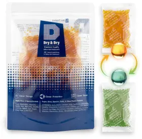 Dry & 799475787751 25 Pcs 10 Gram Orange Indicating Silica Gel Packets Desiccant Dehumidifier