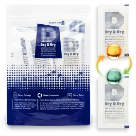 Dd10g50-aiwa Dry & 10 Gram 20 Packets Premium Orange Indicating Silica Gel Desiccants