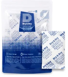 Dd30g4-2 Dry & 30 Gram 5 Packets Silica Gel Desiccants Rechargeable Si