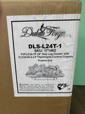 L24t1 Duluth Forge 24 Inch Ventless Gas Log Cluster With Thermostat Control Mod Dls