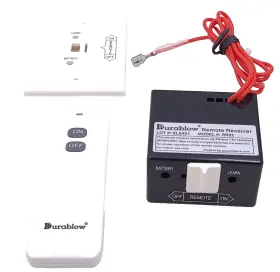 Durablow Rr02 Tr1001 On/off Gas Fireplace Remote Control Handset And Receiver Box