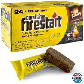 Duraflame B0c75wdpcp 24-pack Fire Starter Logs Quick Ignition Indoor Outdoor Bbq Fireplace
