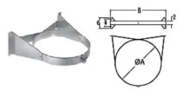 10dt-ws Duravent Chimney 70895 10 Inch Duratech Wall Strap