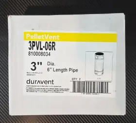 Duravent 3pvl-06r Pelletvent 3 Inch Dia 6 Length Pipe 810008034 2-pack