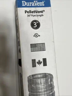 3pvl-36s Duravent Pellet Vent Stove Pipe Twist Lock 3 X 36 Inch - New Open Box