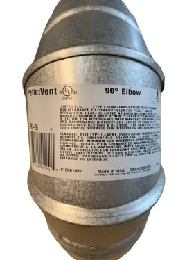 3pvl-e90 Duravent Pelletvent 3 Inch 3in 90 Elbow Stainless Inside Double Wall Air Insulation #2