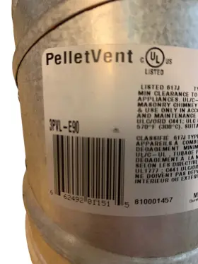 3pvl-e90 Duravent Pelletvent 3 Inch 3in 90 Elbow Stainless Inside Double Wall Air Insulation #3