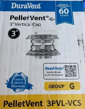 3pvl-vcs Duravent 3 Inch Pelletvent Vertical Cap Round Group G