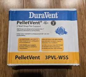 3pvl-wss Duravent Pelletvent 3 Inch Steel Wall Strap Tee Support Pellet Vent #2