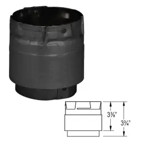 3pvp-adb Duravent 175313 3 Inch Appliance Adapter Pellet Vent Black