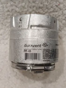 3pvp-ads Duravent Pelletvent Pro Pipe 3 Inch Diameter Appliance Adapter #3pvp-ads - Brand New #2