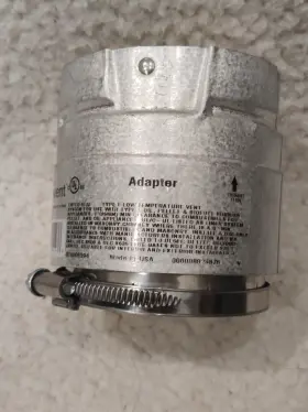 3pvp-ads Duravent Pelletvent Pro Pipe 3 Inch Diameter Appliance Adapter #3pvp-ads - Brand New #3