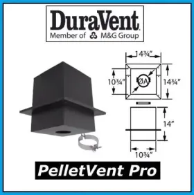 3pvp-cs Duravent Pelletvent Pro Pipe 3 Inch Diameter Cathedral Support Box #3pvp-cs New 3pvp-cs Duravent Pelletvent Pro Pipe 3 Inch Diameter Cathedral Support Box #3pvp-cs New