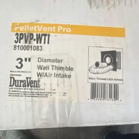 3pvp-wti Duravent Pelletvent Pro 3 Inch Wall Thimble With Air Intake For Stove/chimney/fireplace