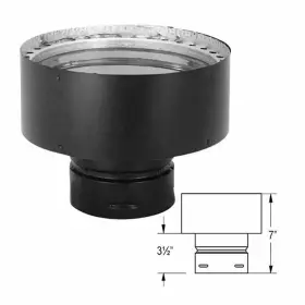 Duravent 3pvp-x6 Pelletvent Pro 3 Inch To 6 Chimney Adapter Black #3pvp-x6 Pellet Vent