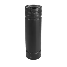 Duravent 445029653647 Pelletvent For Multi-fuel 3 Inch Diameter X 12 Straight Pipe Length Black