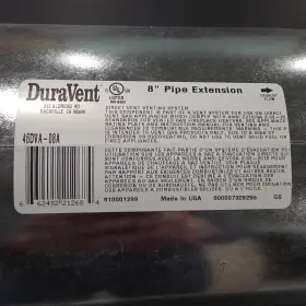 46dva-08a Duravent Directvent Pro 4 Inch X 8 Extension Pipe Galvanized 46dva-08a Duravent Directvent Pro 4 Inch X 8 Extension Pipe Galvanized