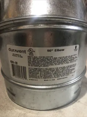 46dva-e90 Duravent Directvent Pro 4 Inch X 6-5/8 90 Degree Galvanized Elbow #46dva-e90 #2