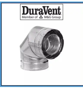 46dva-e90 Duravent Directvent Pro 4 Inch X 6-5/8 90 Degree Galvanized Elbow #46dva-e90