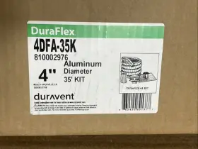 Duravent 4dfa-35k Aluminum 4 Inch Inner Diameter Duraflex Al Flexible Liner Kit 35ft