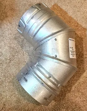 4pvl-e90 Duravent Pelletvent For Multi-fuel 4 Inch Diameter 90 Elbow