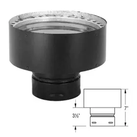 Duravent 4pvl-x6 Pelletvent 4 Inch To 6 Double Wall Chimney Adapter Black #4pvl-x6