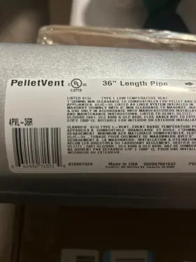 4pvp-36 Duravent Pelletvent Pro Pipe Length 4 Inch Diameter X 36 Long #4pvp-36 Pellet Vent #2