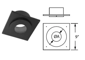 4pvp-fs Duravent Pelletvent Pro Pipe 4 Inch Diameter Firestop Spacer #4pvp-fs Pellet Vent