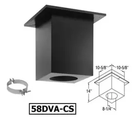 58dva-cs Duravent 5 Inch X 8 Directvent Pro Cathedral Ceiling Support Box #58dva-cs