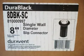 8dbk-sc Duravent 662492665299 New - Durablack 8 Inch Diameter Single Wall Slip Connector
