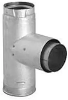 Duravent 696596862056 Pelletvent Pro 3 Inch Adapter Tee With Clean-out Cap