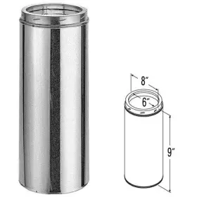 9408ga Duravent 6dt-09 6ftft X 9ftft Duratech Galvanized Chimney Pipe - 9408ga Duravent 6dt-09 6ftft X 9ftft Duratech Galvanized Chimney Pipe -