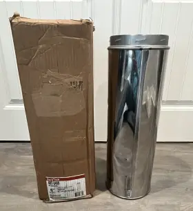 6dt-24ss Duravent 6 Inch Duratech Vent Pipe Stainless Steel 24 Length #6dt-24ss 6dt-24ss Duravent 6 Inch Duratech Vent Pipe Stainless Steel 24 Length #6dt-24ss