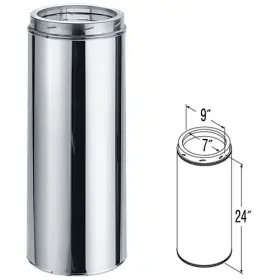 Duravent 7dt-24ss 7ftft X 24ftft Duratech Stainless Steel Chimney Pipe - 9505
