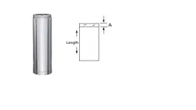 7dtp-48 Duravent 7 X 48 Inch Length Duratech Stainless Steel Inner And Outer Walls