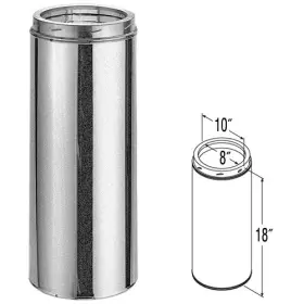 8dt-18 Duravent 8 Inch X 18 Duratech Galvanized Chimney Pipe -