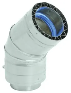 W2-4504 Duravent 45 Degree Double Wall Elbow For 4 Inch Inner Diameter Vent Pipe