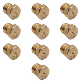 Smt-rq056 Earth Star M6 0.75 Brass Jet Nozzle 8mm Length Hexagon 7mm Gas Water