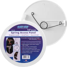 Easy-exs 628693816342 10 Inch Round Access Panel For Ceiling And Wall Single Piece White With Texture