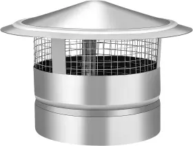 Ebusin 744110591460 8 Inch Round Chimney Cap With Screen Stove Pipe Topper