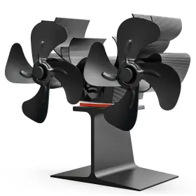 Gpct4493 Edge Collections New Heat Powered Wood Stove Fan With Dual Motor Magnetic Thermometer #2
