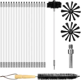 Eeekit 313104270249 22pcs Dryer Vent Cleaning Kit Chimney Sweep With 18 Nylon Rods 2 Brush