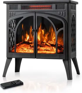 1500w Electactic 300481430380 24 Inch 3d Infrared Electric Stove Heater Fireplace With Remote Control