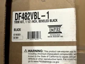 Df482vbl-1 Empire Trim Kit 1-1/2 Inch Beveled Frame Set Matte Black #3 Df482vbl-1 Empire Trim Kit 1-1/2 Inch Beveled Frame Set Matte Black #3