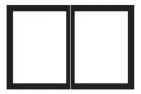 Dvdb1cbl Empire Rectangle Door Set - Matte Black For Del Tahoe 32 Inch
