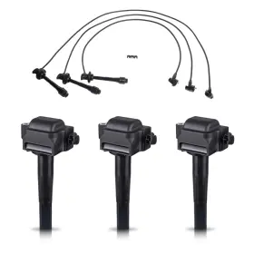 Enawsk068 Ena Set Of 3 Ignition Coil Pack And Wire V6 3.0l Compatible With Toyota