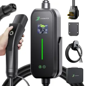 Tesla-40a-03a Evgrnmanfor 40a Tesla Level 2 Fast Charger 1.8 Led Screen 16-40a Adjustable Current
